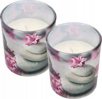 Zestaw 2-świece świeczki zapachowe w szkle ogród spa