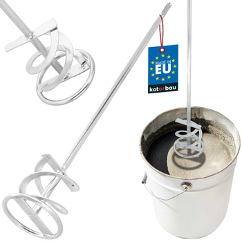 Mieszadło sds+ spiralne ślimakowe do zapraw farby kleju stalowe 100 mm