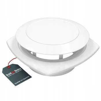 Anemostat wentylacyjny wywiewny biały 160 plastik