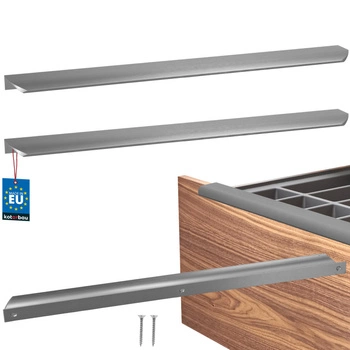 Uchwyt meblowy aluminium srebrny 416/436 mm zestaw 2 szt