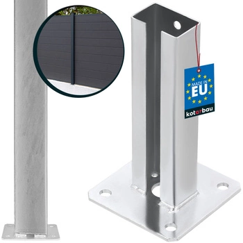 Podstawa słupa przykręcana srebrna 60x40 mm