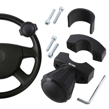 Gałka na kierownicę łożyskowana do traktora ciągnika maszyn czarna 9 cm