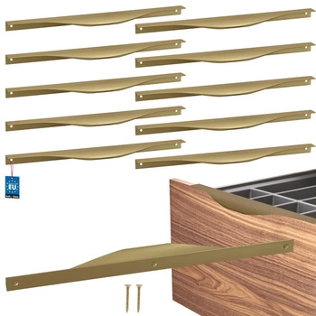Uchwyt meblowy aluminium złoty mat 320/340 mm zestaw 10 szt