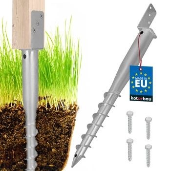 Podstawa słupa kotwa l wkręcana do ziemi stalowa Lx735 mm