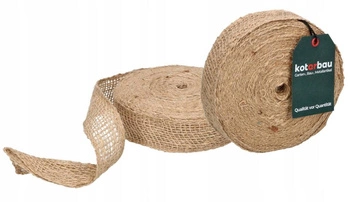 Taśma wstążka jutowa 3,5 naturalna juta rolka 20m zestaw 2 szt.