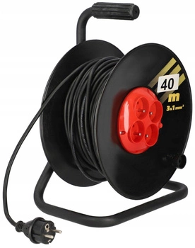 Zwijak przedłużacz bębnowy 3x1 budowlany z/u 40m