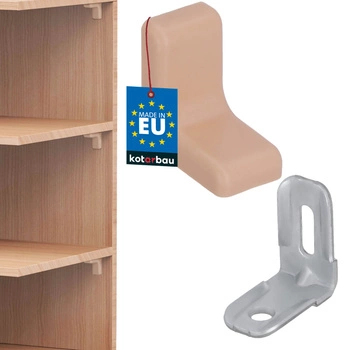 Komandorek kątownik meblowy z zaślepką buk