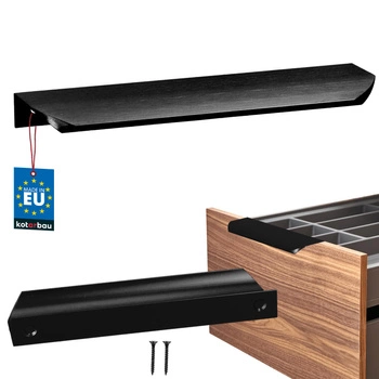 Uchwyt meblowy aluminium czarny mat 160/180 mm