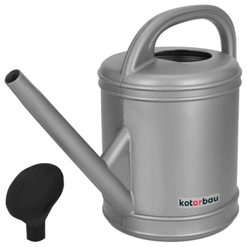 Konewka 10 l plastikowa srebrna ogrodowa z sitkiem