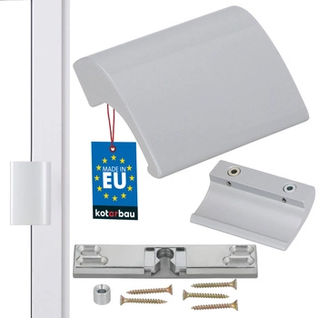 Zatrzask balkonowy pochwyt drzwi zamek palacza aluminiowy - Kolor srebrny