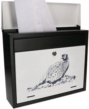 Skrzynka na listy gazety pocztowa zdobiona grafiką