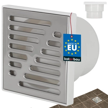 Wpust kanalizacyjny prosty fi 110 kratka ścieków