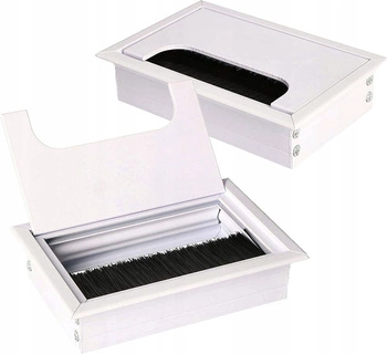 Przepust kablowy aluminiowy biały 120x80 mm zestaw 2 szt.