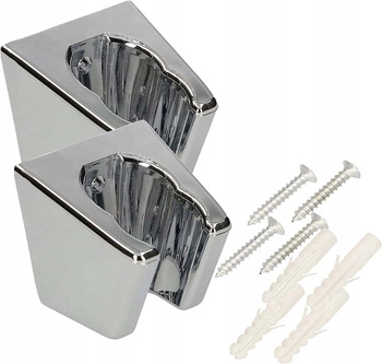 Uchwyt słuchawki prysznicowej chrom 2-pozycyjny - 2 szt.