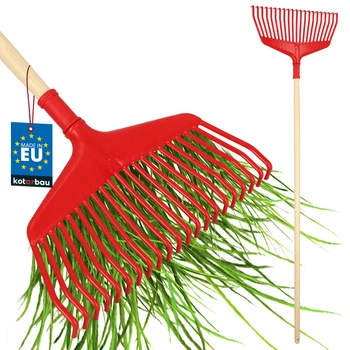 Grabie Do Liści 38 CM Z Trzonkiem Drewnianym Lakierowanym 1,5 M