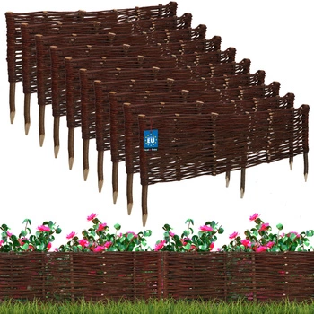Płotek ogrodowy wiklinowy wbijany palisada obrzeże 100x30 cm zestaw 10 szt.