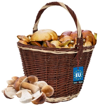Koszyk na grzyby kosz na owoce warzywa brązowy