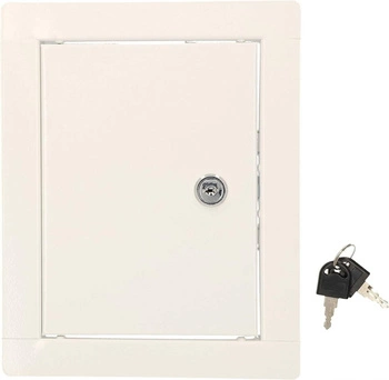 Drzwiczki rewizyjne stalowe z kluczami białe 20x15 cm