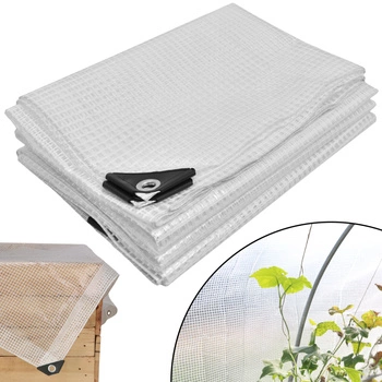 Plandeka ochronna mocna gruba transparentna szklarniowa 120 g/m2 5x8 m