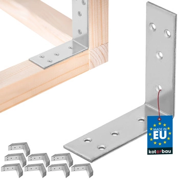 Kątownik ciesielski nierdzewny ocynkowany 60x60x20 mm zestaw 100 szt