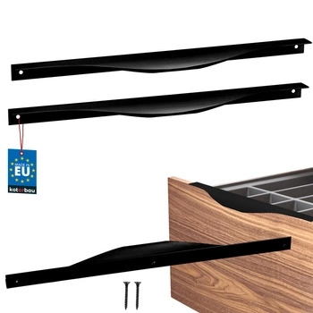 Uchwyt meblowy aluminium czarny mat 416/436 mm zestaw 2 szt