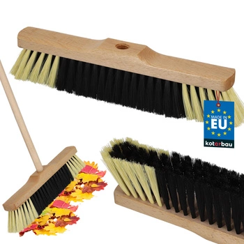 Szczotka drewniana do liści podłóg kostki nylon 35 cm