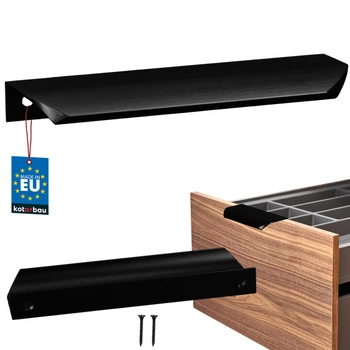 Uchwyt meblowy aluminium czarny mat 128/148 mm