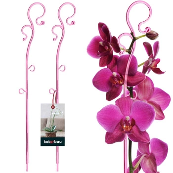Podpora do roślin plastikowa różowa 39 cm zestaw 2 szt.