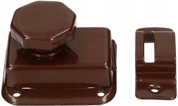 Zasuwka łazienkowa zamknięcie wc furtka brązowa