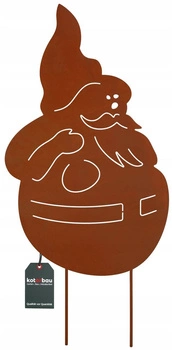 Figurka mikołaj figura ozdoba ogrodowa metal rdza - Kolor brązowy