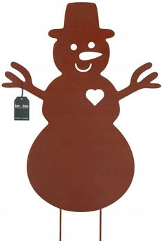 Figurka bałwan figura ozdoba ogrodowa metal rdza