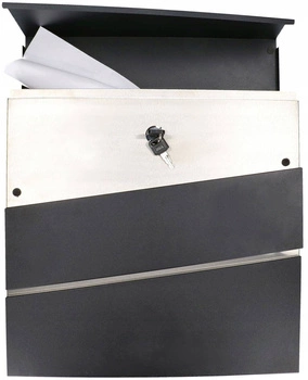 Skrzynka czarna na listy gazety pocztowa 365x370 mm