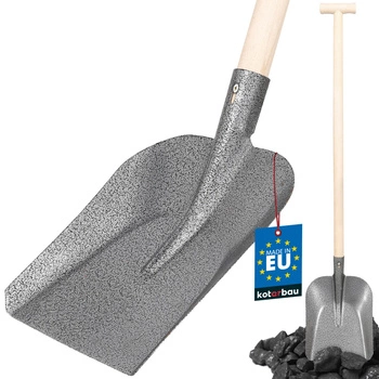 Łopata do węgla z drewnianym trzonem 285x230 mm