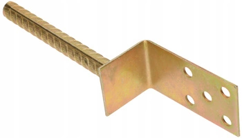 Podstawa słupa z prętem 110x60 mm połówka typ l kotwa do muru wmurowania