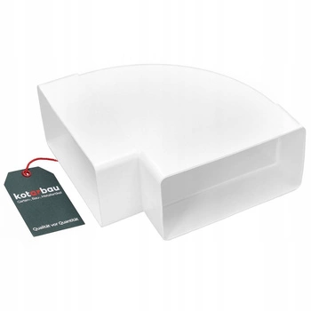 Kolano wentylacyjne kanału poziome płaskie 110x55