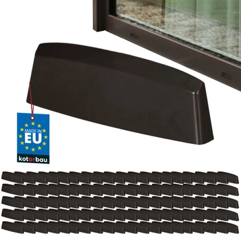 Zaślepka odwodnień do okien PCV brąz 45 mm zestaw 100 szt