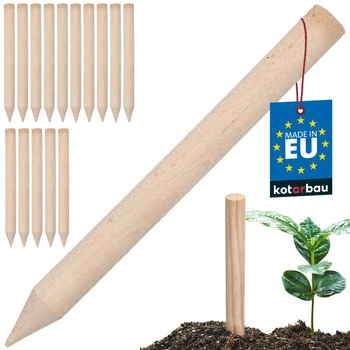 Paliki drewniane bukowe geodezyjne do warzyw drzewek 30 cm zestaw 15 szt.