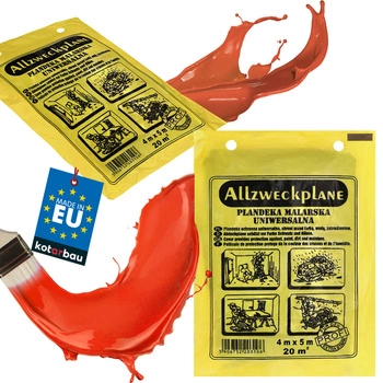 Folia malarska ochronna budowlana gruba mocna szara 4x5 m