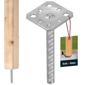 Podstawa słupa do wmurowania 80x80x200 mm