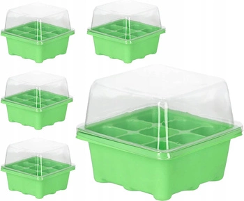 Mini szklarnia domowa przenośna 9-komorowa - 5 szt.