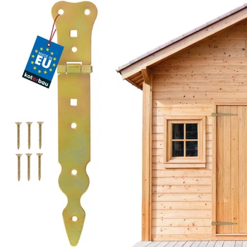 Zawias altanowy wąski do okiennic drzwi złoty 200 mm