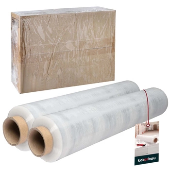 Folia stretch rolka transparentna do pakowania 2,6 kg zestaw 2 szt.