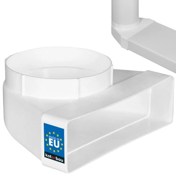 Kolano mimośrodowe 204x60 wentylacyjne kanału 125