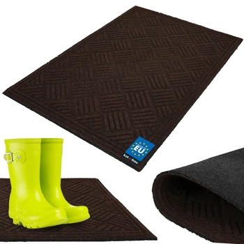 Wycieraczka do butów antypoślizgowa dywanik brązowa 60x90 cm