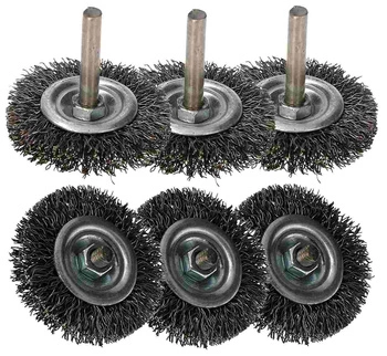 Szczotka tarczowa 50 mm druciana szlifierki - 6 szt.