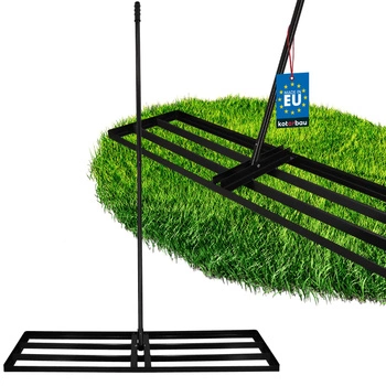 Niwelator ręczny do ziemi trawy trawnika terenu ogrodowy stalowy 120x30 cm