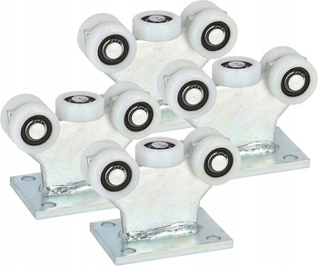 Wózek 5-rolkowy bramowy fi 43 stały rolki bram - 4 szt.