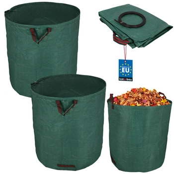 Kosz ogrodowy torba na liście trawę okrągły składany 635 l zestaw 2 szt.