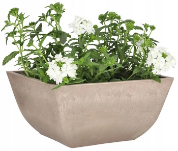 Doniczka ogrodowa kompozytowa mrozoodporna taupe 25x25 cm