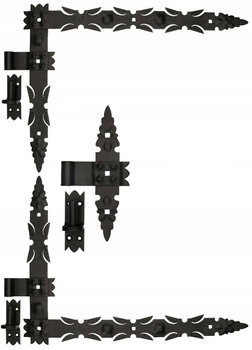 Zawias pasowy kątowy 600 garażowy narożny okiennic